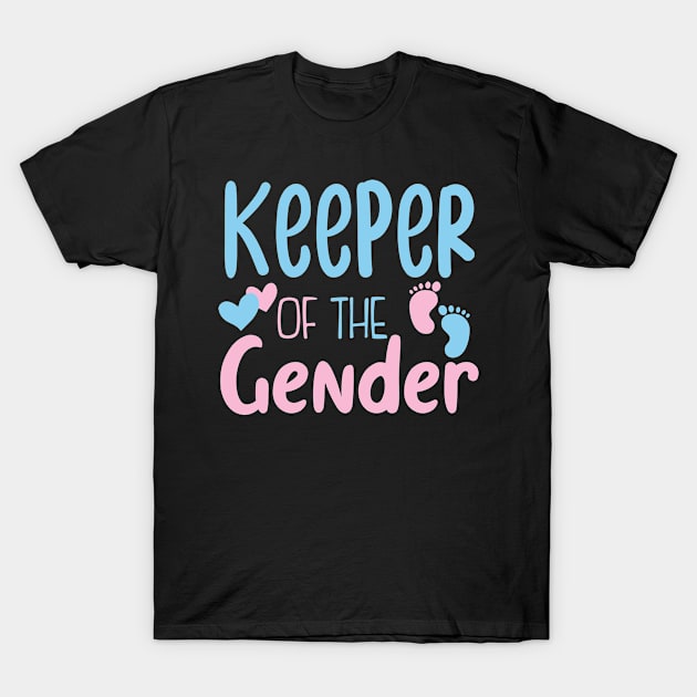 Keeper Of the Gender Pregnancy Gender Reveal T-Shirt by JustBeFantastic